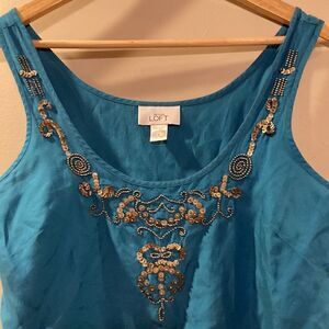 LOFT Cotton Silk Top